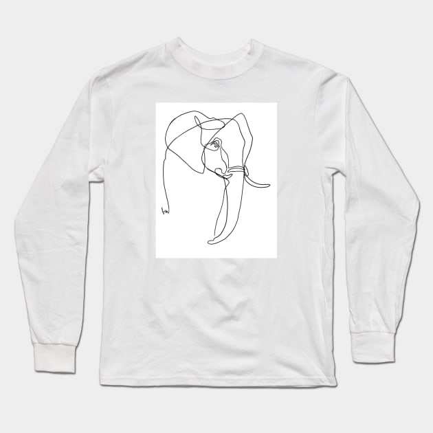 Elephant Long Sleeve T-Shirt by beagarcia_art